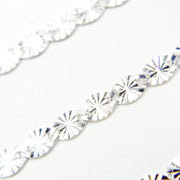 Z120SS. Sterling Silver Textured Marina Chain